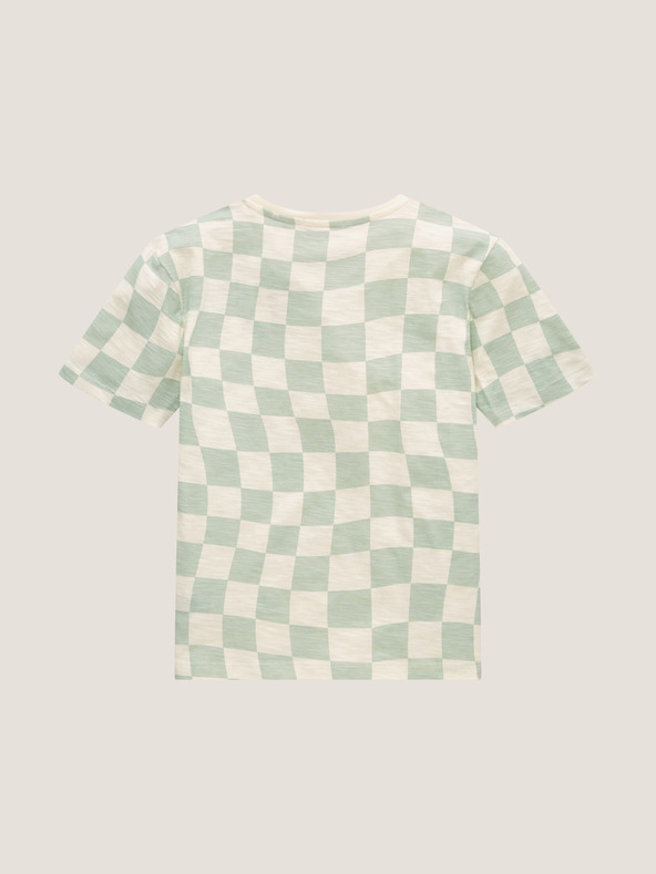 Tom Tailor Zeleno-krémové klučičí kostkované tričko Tom Tailor