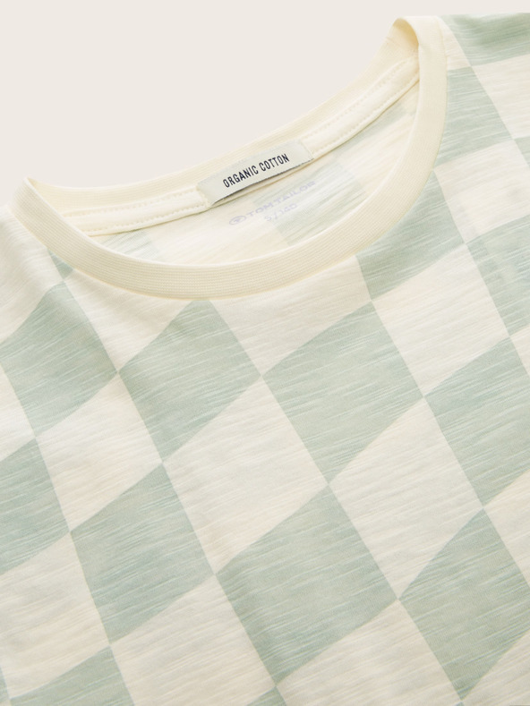 Tom Tailor Zeleno-krémové klučičí kostkované tričko Tom Tailor