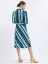 Orsay Zeleno-modré dámské pruhované košilové šaty ORSAY