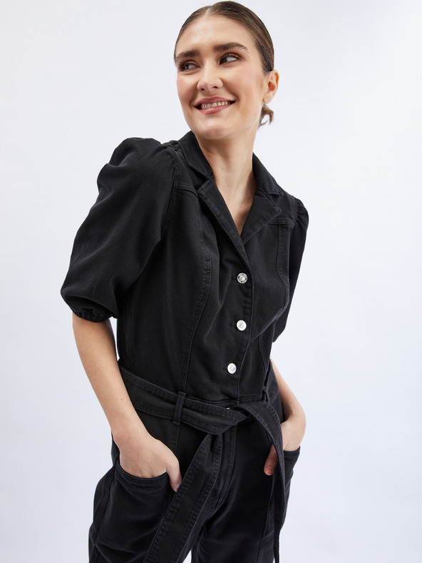 Orsay Černý dámský džínový overal ORSAY