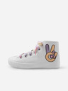 Reima Bílé holčičí kotníkové tenisky Reima Peace High Top