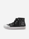 Reima Bílo-černé holčičí kotníkové tenisky Reima Peace High Top