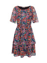 Orsay Červeno-černé dámské květované šaty ORSAY