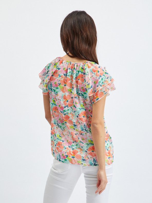 Orsay Růžovo-krémová dámská květovaná halenka ORSAY