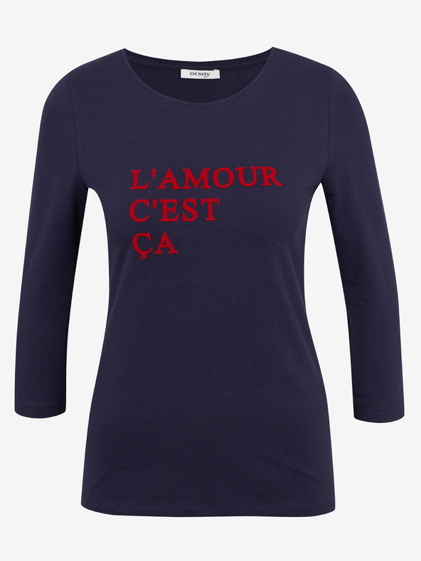 Orsay Tmavě modré dámské tričko ORSAY