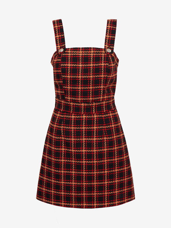 Orsay Červeno-černé dámské kostkované šaty ORSAY