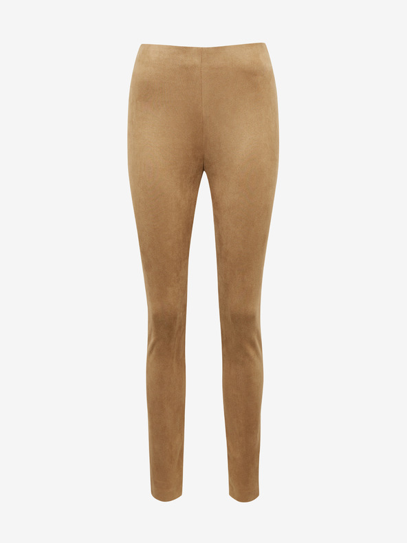 Orsay Světle hnědé dámské kalhoty v semišové úpravě ORSAY