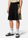 Versace Jeans Couture Černé pánské vzorované teplákové kraťasy Versace Jeans Couture