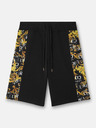 Versace Jeans Couture Černé pánské vzorované teplákové kraťasy Versace Jeans Couture