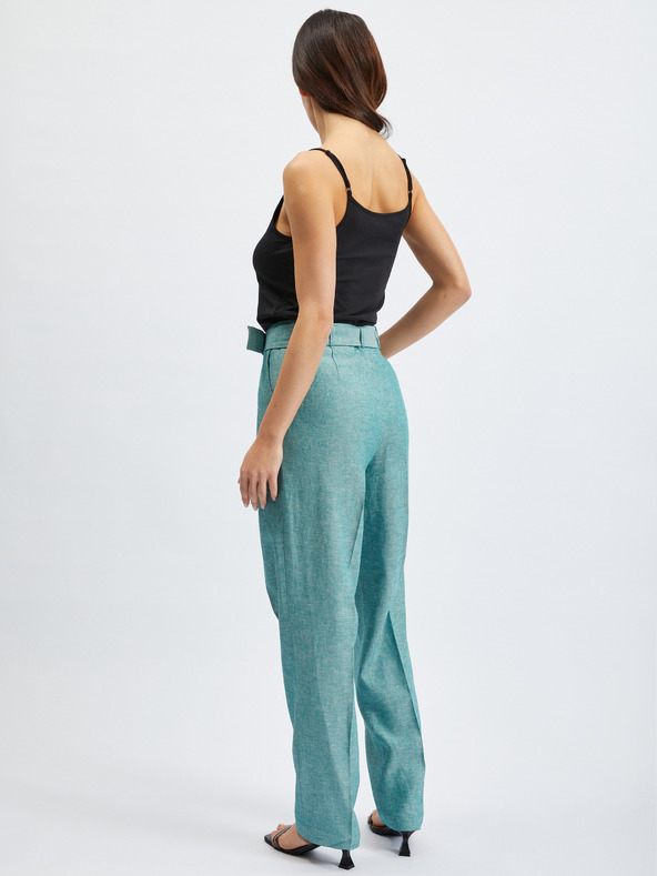 Orsay Tyrkysové dámské kalhoty ORSAY