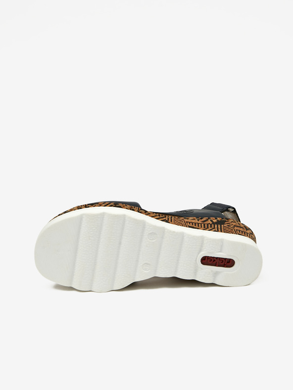 Rieker Tmavě modré dámské sandály na klínku Rieker