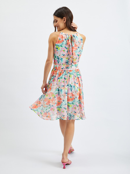 Orsay Červeno-krémové dámské květované šaty ORSAY