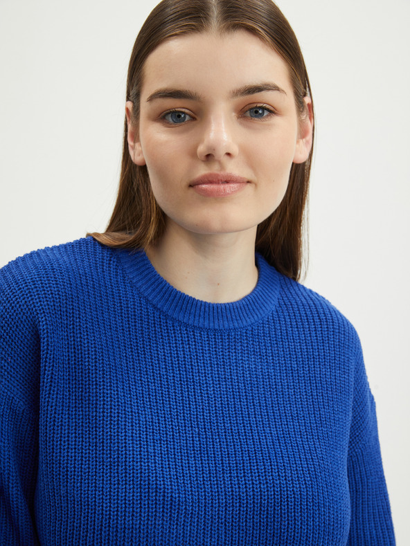 ONLY Tmavě modrý dámský cropped svetr ONLY Malavi