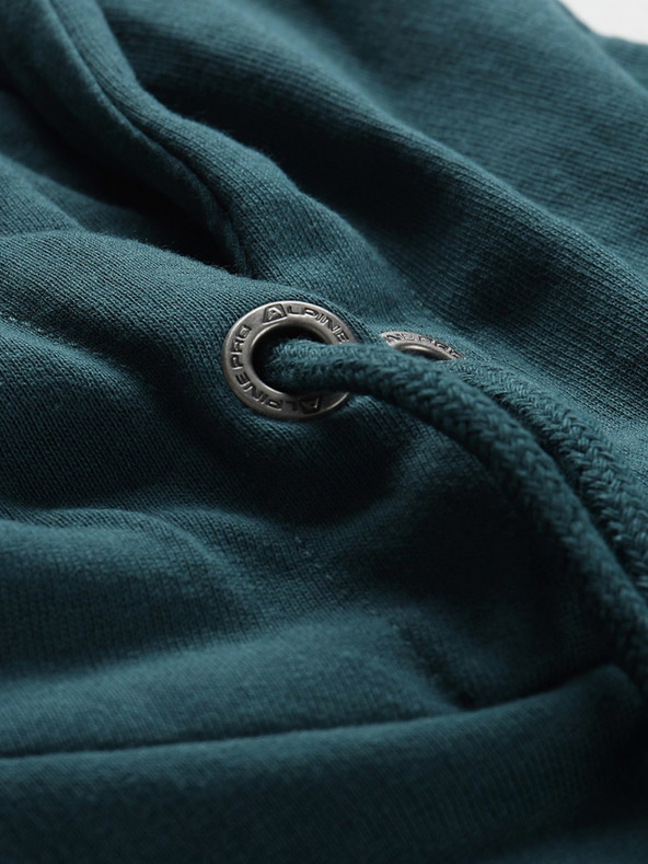 ALPINE PRO Pánská bavlnená mikina ALPINE PRO KYTOR zelená