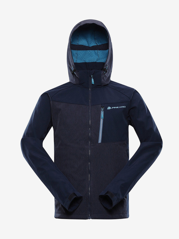 ALPINE PRO Pánská softshellová bunda s membránou ALPINE PRO LANC modrá