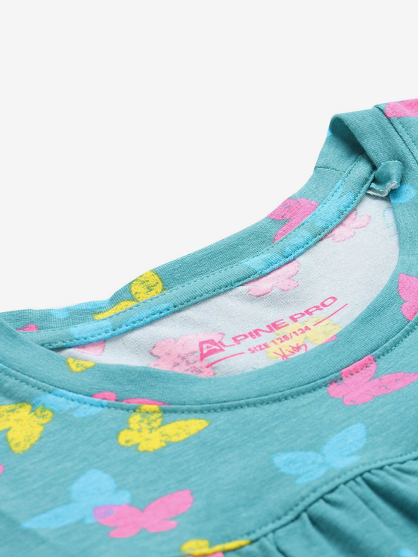 ALPINE PRO Dětské šaty ALPINE PRO DARESO zelená