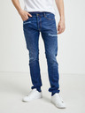 Diesel Modré pánské skinny fit džíny s potrhaným efektem Diesel Tepphar