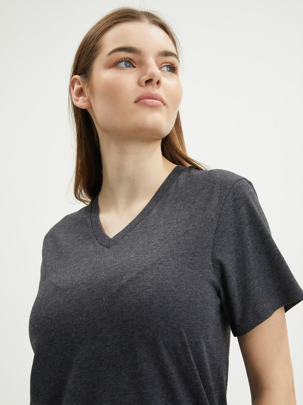 O'Neill Tmavě šedé žíhané dámské tričko O'Neill