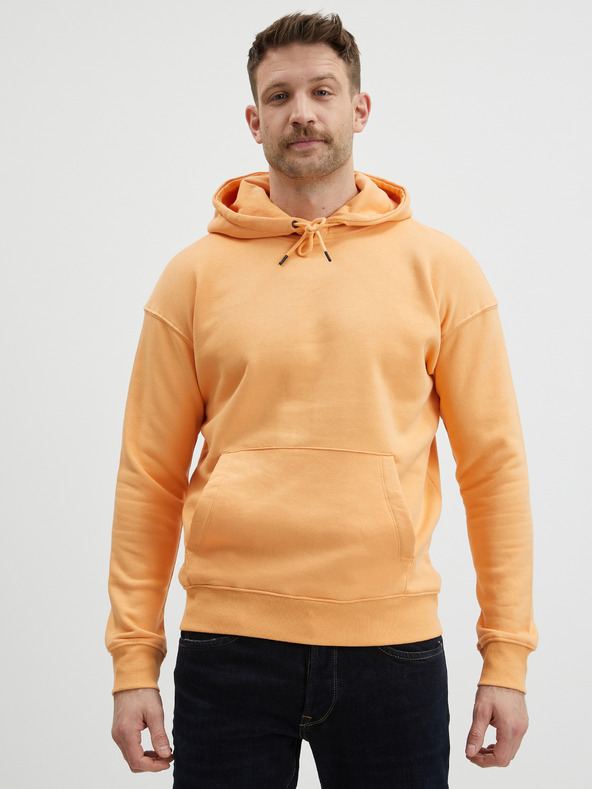 Jack & Jones Oranžová pánská basic mikina s kapucí Jack & Jones Star