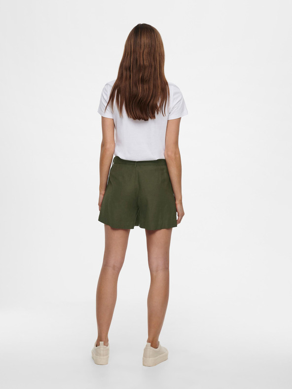 ONLY Khaki kraťasy se zavazováním ONLY Viva