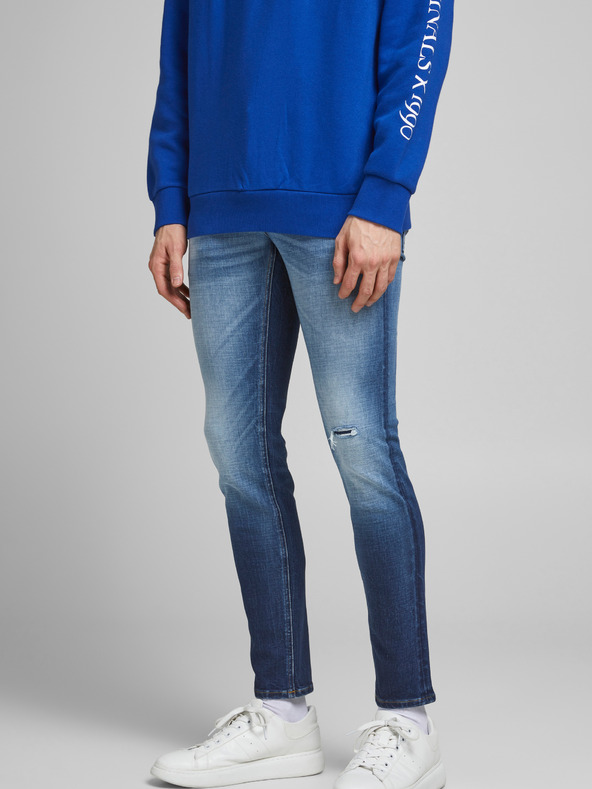 Jack & Jones Modré skinny fit džíny Jack & Jones Liam