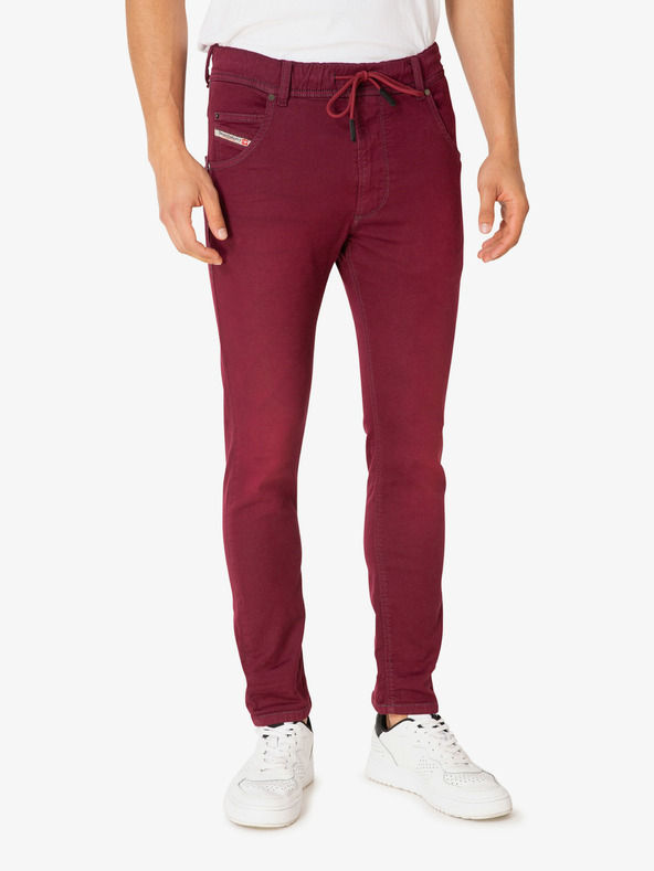 Diesel Vínové pánské skinny fit džíny Diesel Krooley