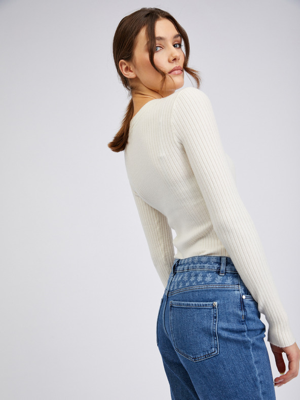 Orsay Modré dámské straight fit džíny ORSAY