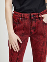 Diesel Červené dámské straight fit džíny Diesel Joy