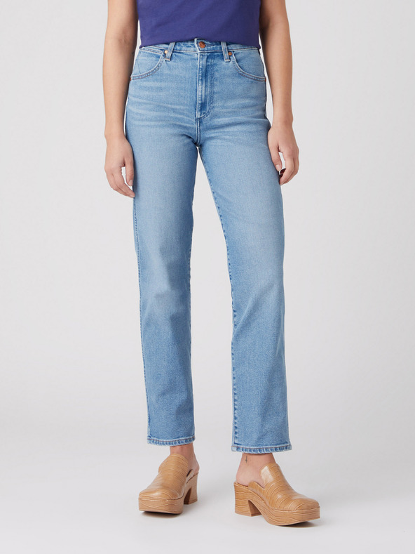 Wrangler Světle modré dámské straight fit džíny Wrangler