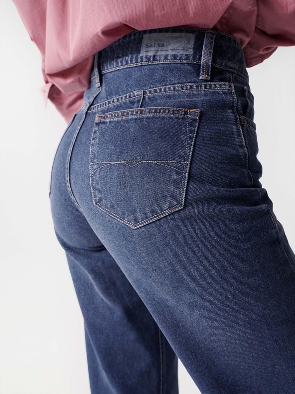 Salsa Jeans Modré dámské straight fit džíny Salsa Jeans True