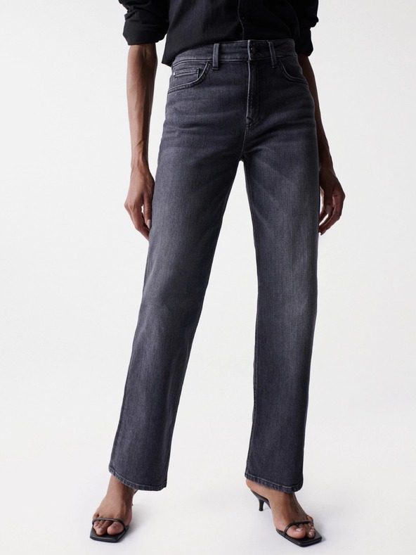Salsa Jeans Černé dámské straight fit džíny Salsa Jeans True