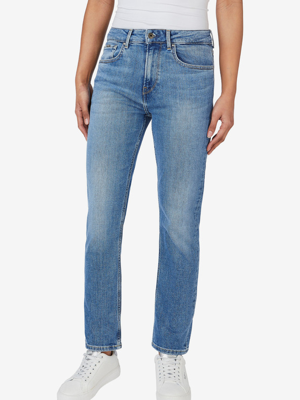 Pepe Jeans Modré dámské straight fit džíny Pepe Jeans Mary