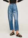 Pepe Jeans Modré dámské zkrácené široké džíny Pepe Jeans Addison