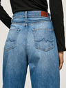 Pepe Jeans Modré dámské zkrácené široké džíny Pepe Jeans Addison