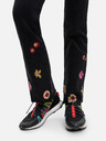 Desigual Černé dámské květované straight fit džíny Desigual Nicole