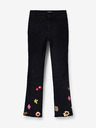 Desigual Černé dámské květované straight fit džíny Desigual Nicole