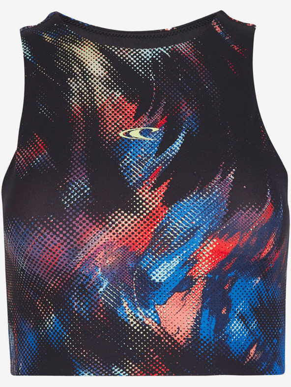 O'Neill Modro-černý dámský sportovní crop top O'Neill ACTIVE CROPPED TOP