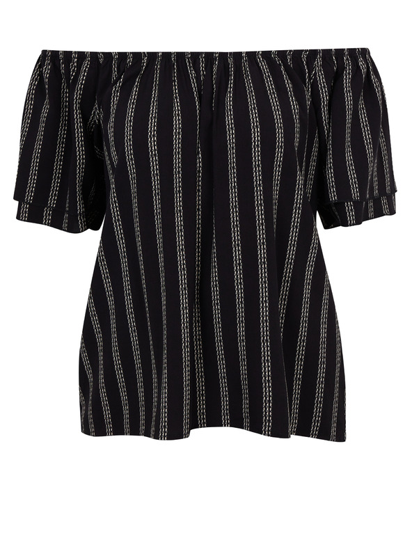 Orsay Černá dámská pruhovaná halenka ORSAY