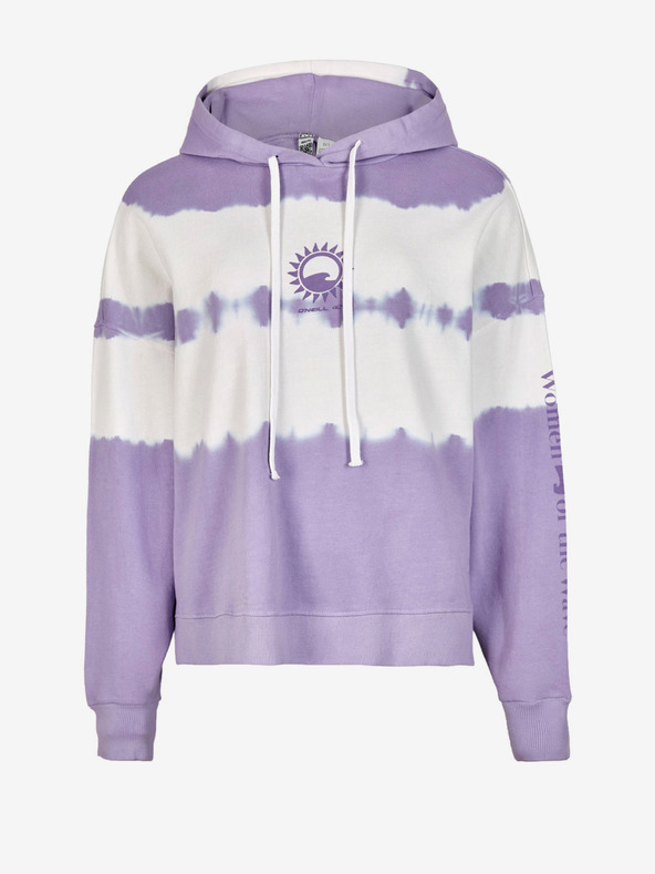 O'Neill Bílo-fialová dámská mikina s kapucí O'Neill WOMEN OF THE WAVE HOODIE