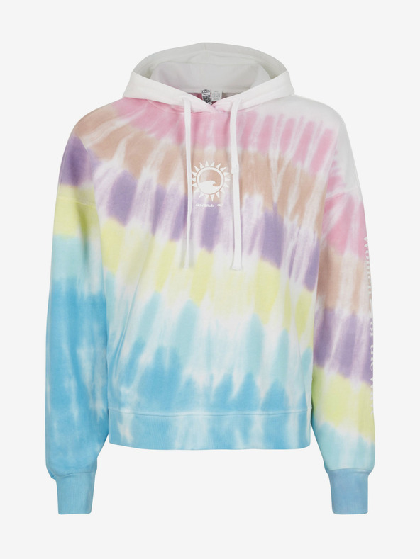 O'Neill Růžovo-tyrkysová dámská mikina s kapucí O'Neill WOMEN OF THE WAVE HOODIE