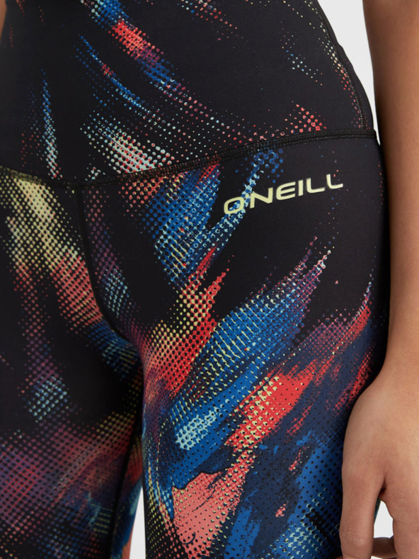 O'Neill Červeno-černé dámské vzorované legíny O'Neill ACTIVE LEGGING