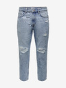 ONLY & SONS Modré pánské straight fit džíny ONLY & SONS Avi