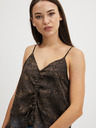 Noisy May Černo-hnědý top s leopardím vzorem Noisy May Melina
