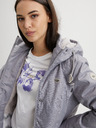 Ragwear Šedý dámský zimní kabát s kapucí Ragwear Tunned