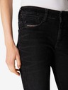 Diesel Černé dámské zkrácené straight fit džíny Diesel D-Rifty