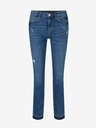 Tom Tailor Modré dámské zkrácené slim fit džíny s potrhaným efektem Tom Tailor
