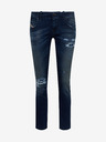 Diesel Modré dámské slim fit džíny s potrhaným efektem Diesel Grupee
