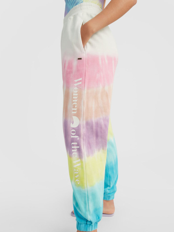 O'Neill Růžovo-tyrkysové dámské tepláky O'Neill WOMEN OF THE WAVE PANTS