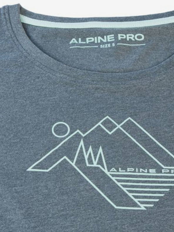 ALPINE PRO Tmavě šedé dámské tričko ALPINE PRO Kefada