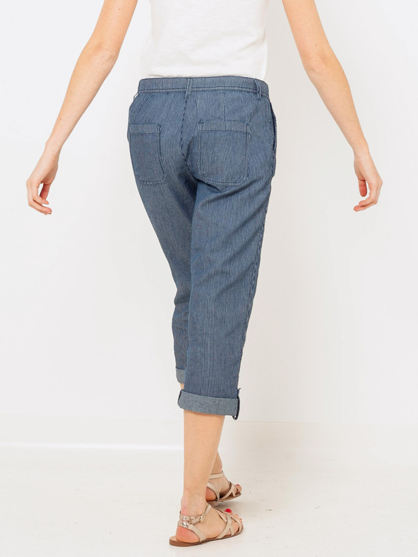 CAMAIEU Modré 3/4 slim fit džíny CAMAIEU